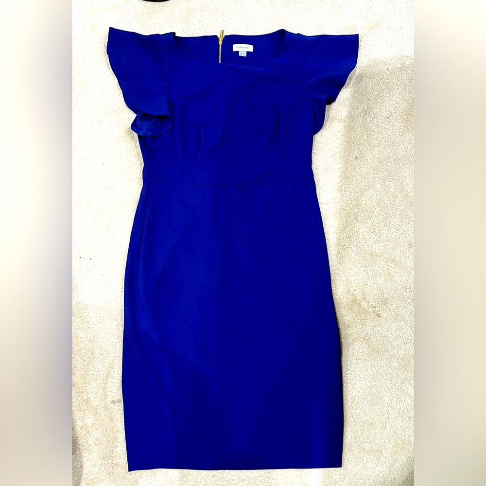 Vibrant blue Calvin Klein dress! Has a little stretch and very flattering.